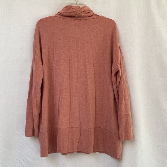 Garnet Hill Sweater Womens Medium Cowl Neck Knit Tunic Pullover Mauve Fall Party - Picture 3 of 9